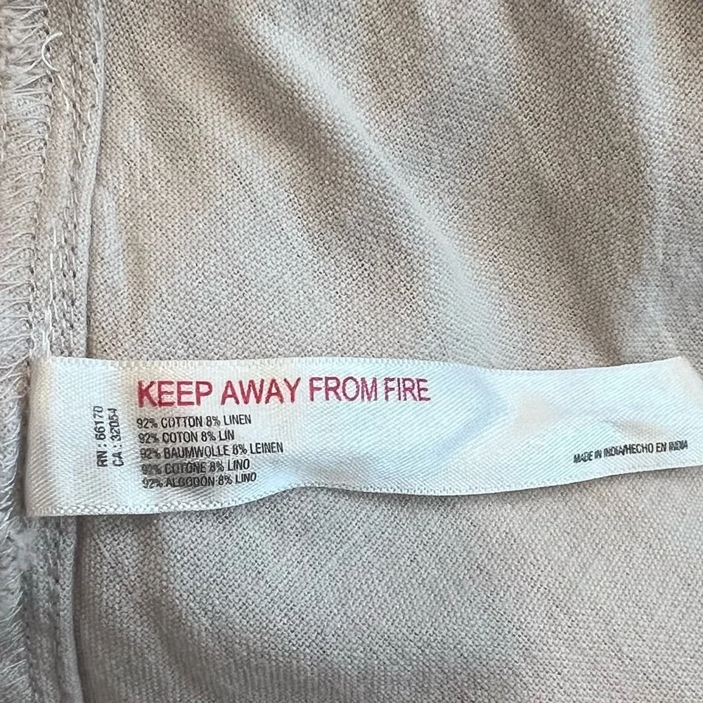 Free People Cross of Sunlight Mini Dress Cream Cotton Linen Cutout Tiered XS - Picture 5 of 5